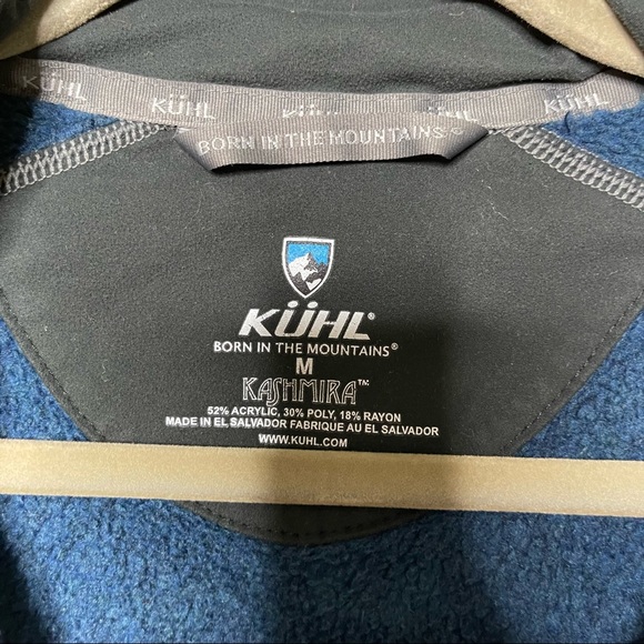 KUHL Kashmira 1/4 Zip Pullover Fleece Long Sleeve in blue women M Broken zipper - Picture 3 of 8